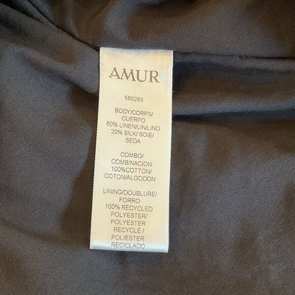 Amur Embroidered Linen Silk Off-the-Shoulder Tiered Mini Dress Size 4 $548 - Picture 9 of 13